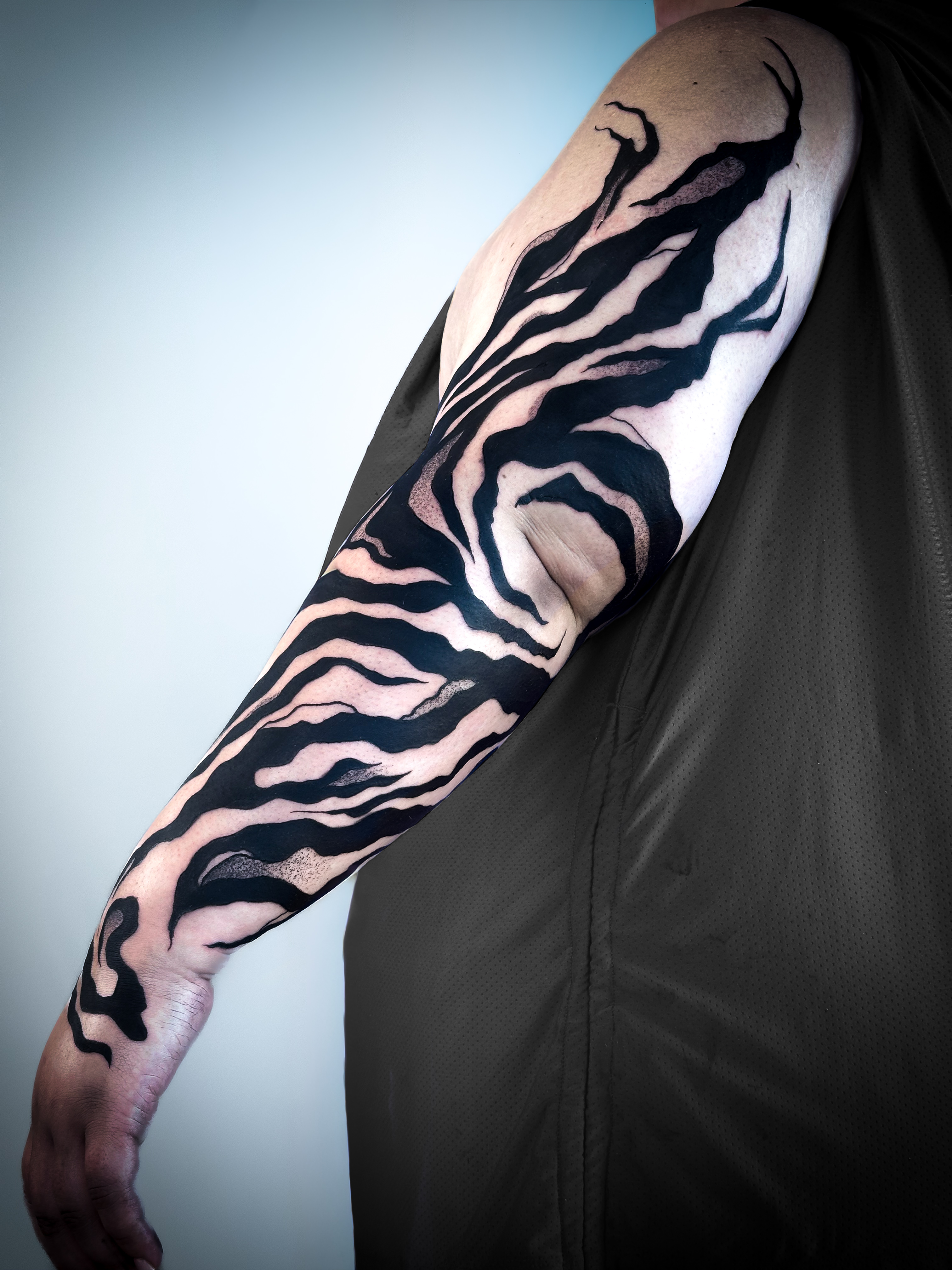 Blackwork tattoo by Mariia